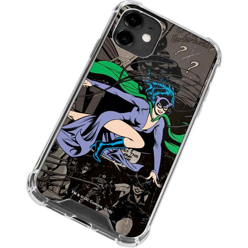 DC Comics Catwoman Vintage Action Pose Pattern iPhone 12 Mini Clear Case