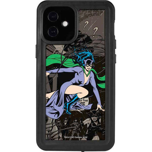 DC Comics Catwoman Vintage Action Pose Pattern iPhone 12 Mini Waterproof Case