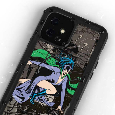 DC Comics Catwoman Vintage Action Pose Pattern iPhone 12 Mini Waterproof Case