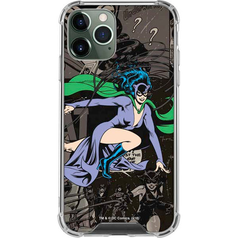 DC Comics Catwoman Vintage Action Pose Pattern iPhone 12 Pro Clear Case