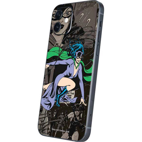 DC Comics Catwoman Vintage Action Pose Pattern iPhone 12 Skin