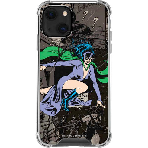DC Comics Catwoman Vintage Action Pose Pattern iPhone 13 Clear Case