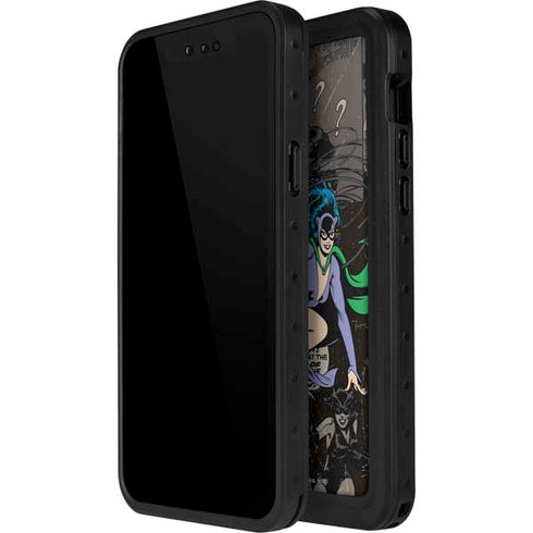 DC Comics Catwoman Vintage Action Pose Pattern iPhone 13 Mini Waterproof Case