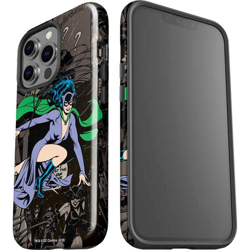 DC Comics Catwoman Vintage Action Pose Pattern iPhone 15 Pro Impact Case