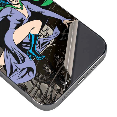 DC Comics Catwoman Vintage Action Pose Pattern iPhone 14 Pro Max Skin