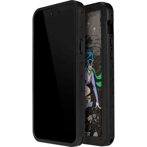 DC Comics Catwoman Vintage Action Pose Pattern iPhone 14 Pro Max Waterproof Case