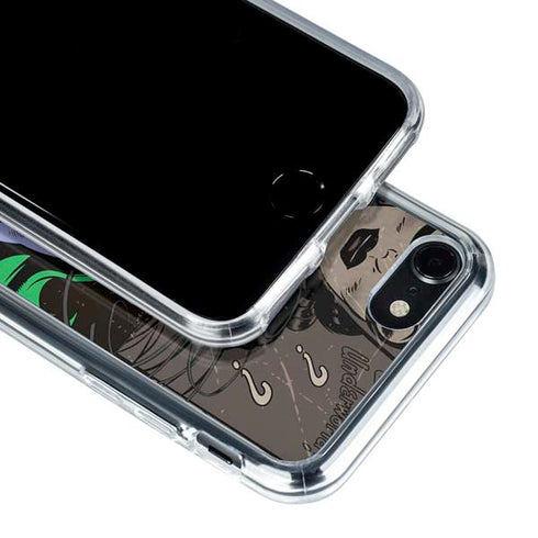 DC Comics Catwoman Vintage Action Pose Pattern iPhone SE (2nd & 3rd Gen) Clear Case