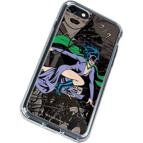 DC Comics Catwoman Vintage Action Pose Pattern iPhone SE (2nd & 3rd Gen) Clear Case