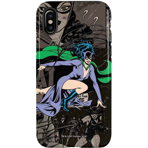 DC Comics Catwoman Vintage Action Pose Pattern iPhone X Pro Case