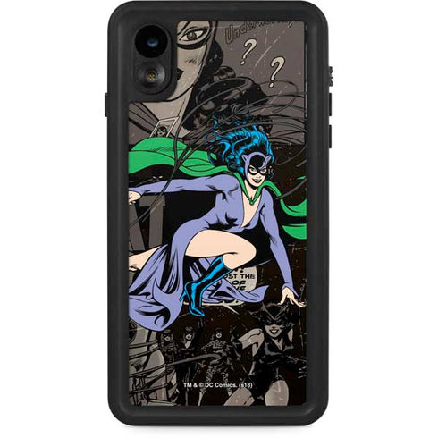 DC Comics Catwoman Vintage Action Pose Pattern iPhone XR Waterproof Case
