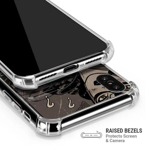 DC Comics Catwoman Vintage Action Pose Pattern iPhone XS Max Clear Case