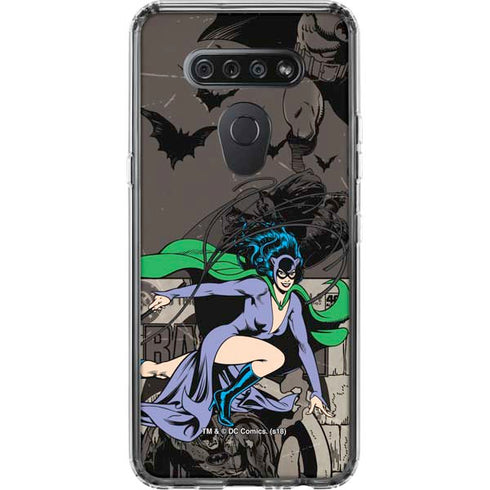 DC Comics Catwoman Vintage Action Pose Pattern LG K51/Q51 Clear Case