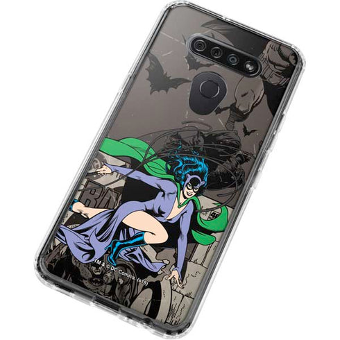 DC Comics Catwoman Vintage Action Pose Pattern LG K51/Q51 Clear Case