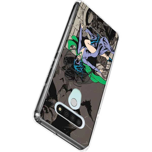 DC Comics Catwoman Vintage Action Pose Pattern LG Stylo 6 Clear Case