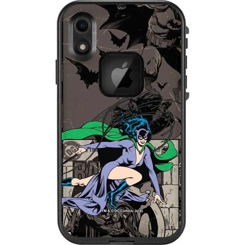 DC Comics Catwoman Vintage Action Pose Pattern LifeProof Fre iPhone Skin