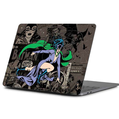 DC Comics Catwoman Vintage Action Pose Pattern Apple MacBook Pro 13-inch Skin