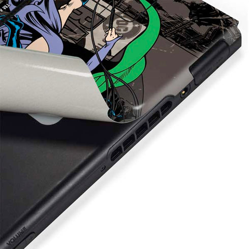 DC Comics Catwoman Vintage Action Pose Pattern Nintendo Switch Bundle Skin