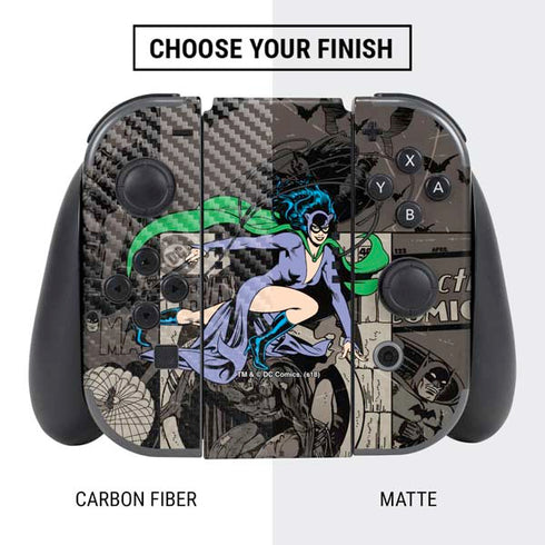 DC Comics Catwoman Vintage Action Pose Pattern Nintendo Switch Bundle Skin