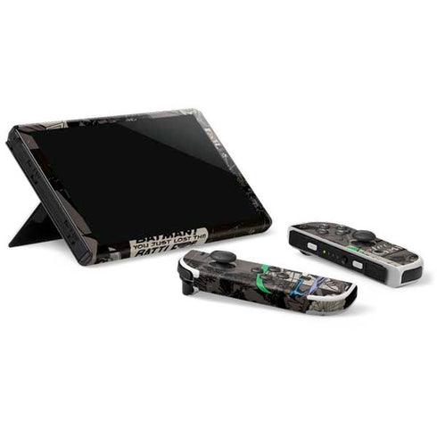 DC Comics Catwoman Vintage Action Pose Pattern Nintendo Switch OLED (2021) Skin