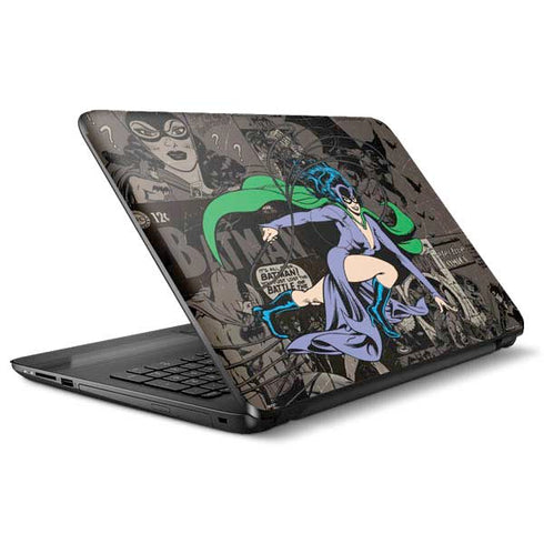 DC Comics Catwoman Vintage Action Pose Pattern HP Notebook Skin