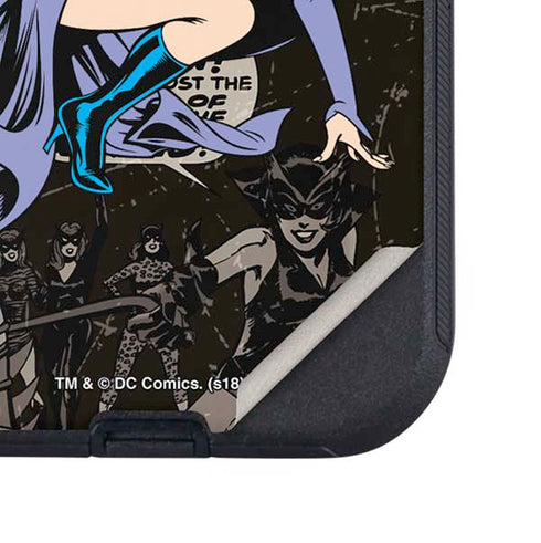 DC Comics Catwoman Vintage Action Pose Pattern Otterbox Defender iPhone Skin