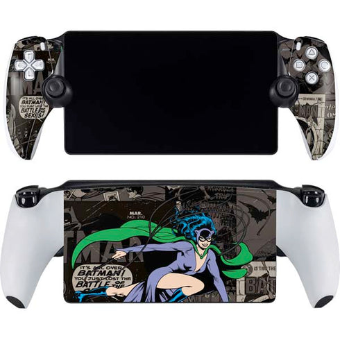 DC Comics Catwoman Vintage Action Pose Pattern PlayStation Portal Remote Player Skin