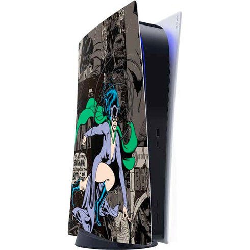 DC Comics Catwoman Vintage Action Pose Pattern PS5 Digital Edition Console Skin