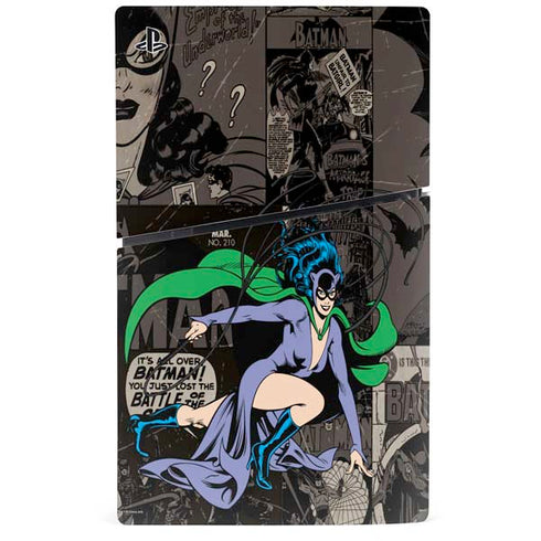 DC Comics Catwoman Vintage Action Pose Pattern PS5 Slim Disk Bundle Skin