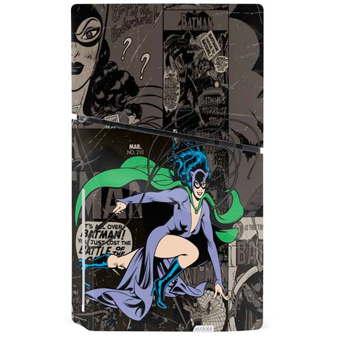 DC Comics Catwoman Vintage Action Pose Pattern PS5 Slim Disk Bundle Skin