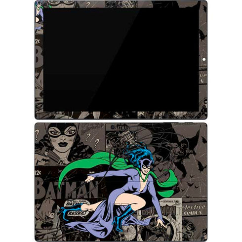 DC Comics Catwoman Vintage Action Pose Pattern Surface Pro 7 Skin