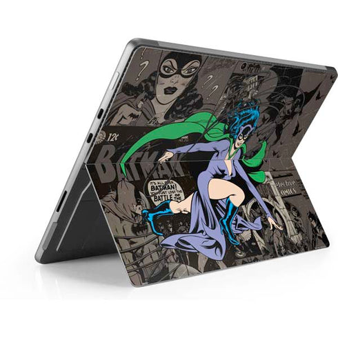 DC Comics Catwoman Vintage Action Pose Pattern Surface Pro 9 Skin