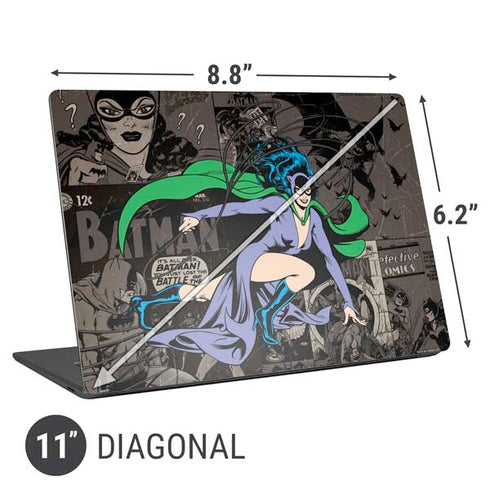DC Comics Catwoman Vintage Action Pose Pattern Universal Laptop 11in (8.8 x 6.2in) Skin