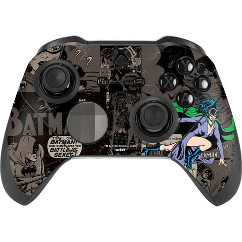 DC Comics Catwoman Vintage Action Pose Pattern Xbox Elite Wireless Controller Series 2 Skin