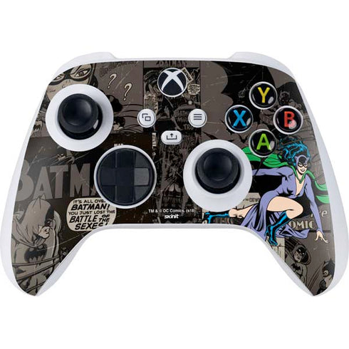 DC Comics Catwoman Vintage Action Pose Pattern Xbox Series S Controller Skin