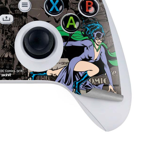 DC Comics Catwoman Vintage Action Pose Pattern Xbox Series S Controller Skin