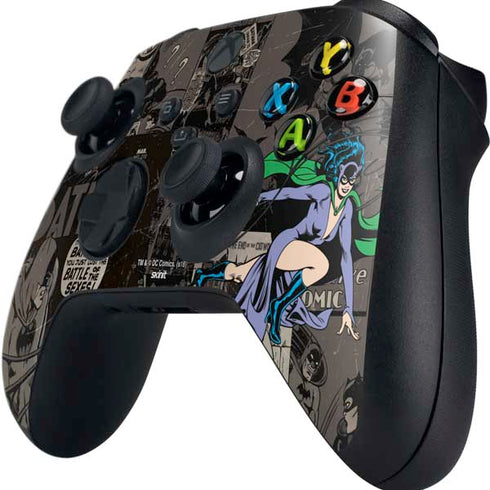 DC Comics Catwoman Vintage Action Pose Pattern Xbox Series X Controller Skin