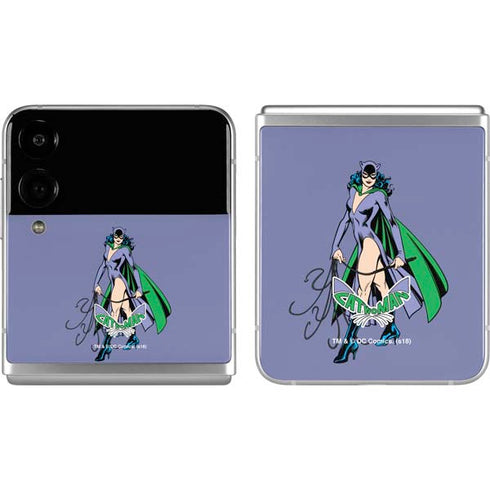 DC Comics Batman Catwoman Classic Art Pose Galaxy Z Flip4 5G Skin