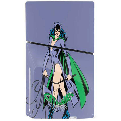 DC Comics Batman Catwoman Classic Art Pose PS5 Slim Disk Bundle Skin