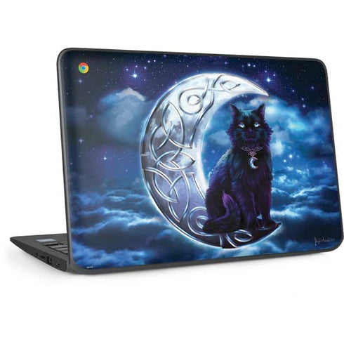 Celtic Black Cat by Brigid Ashwood HP Chromebook Skin