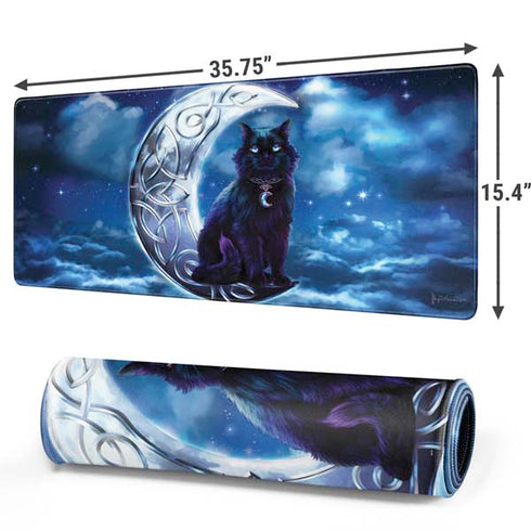 Celtic Black Cat by Brigid Ashwood Gaming Mouse Pad