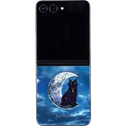 Celtic Black Cat by Brigid Ashwood Galaxy Z Flip5 5G Skin