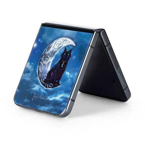 Celtic Black Cat by Brigid Ashwood Galaxy Z Flip5 5G Skin
