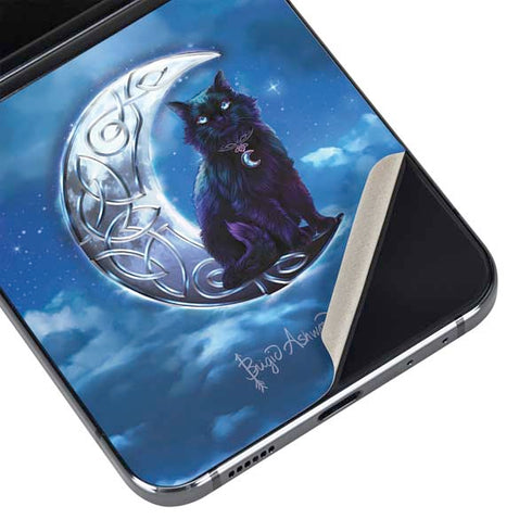 Celtic Black Cat by Brigid Ashwood Galaxy Z Flip5 5G Skin