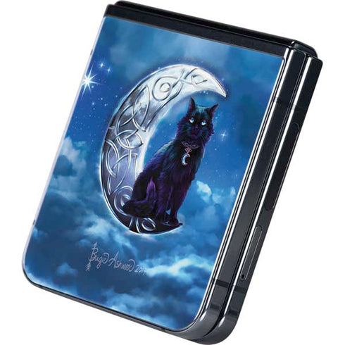 Celtic Black Cat by Brigid Ashwood Galaxy Z Flip5 5G Skin