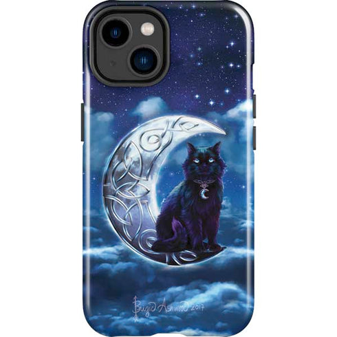 Brigid Ashwood Celtic Black Cat iPhone 14 Plus Impact Case