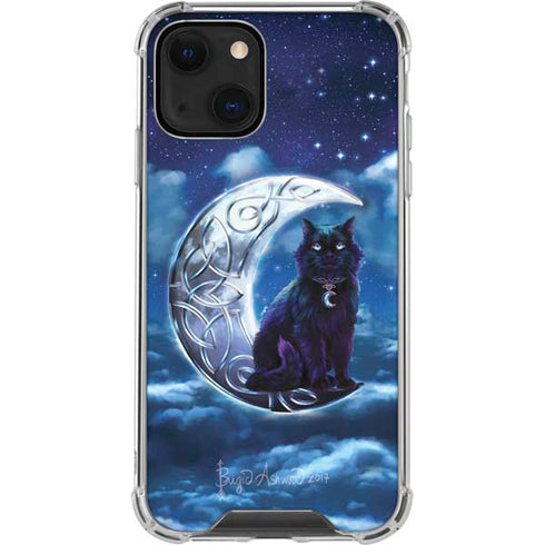 Brigid Ashwood Celtic Black Cat iPhone 14 Plus Clear Case