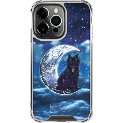 Celtic Black Cat by Brigid Ashwood iPhone 15 Pro Clear Case