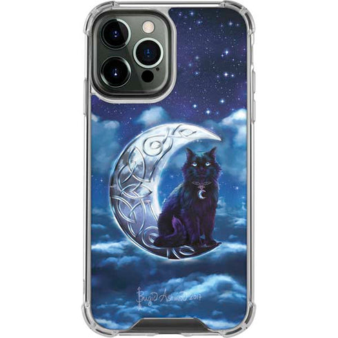 Celtic Black Cat by Brigid Ashwood iPhone 15 Pro Max Clear Case