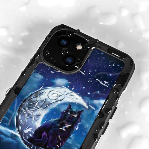 Celtic Black Cat by Brigid Ashwood iPhone 15 Waterproof Case