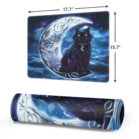 Celtic Black Cat by Brigid Ashwood Gaming Mouse Pad